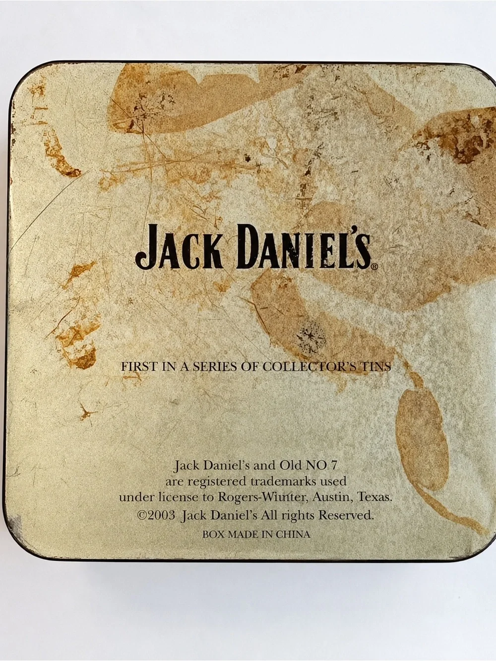 Vintage 2005 Jack Daniels Belt Buckle Series 1 Tin Box Old No 7 Black Silver Men